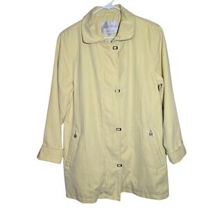 Studio Works Women Windbreaker Spring Lightweight Lined Jacket‎ Yellow Medium